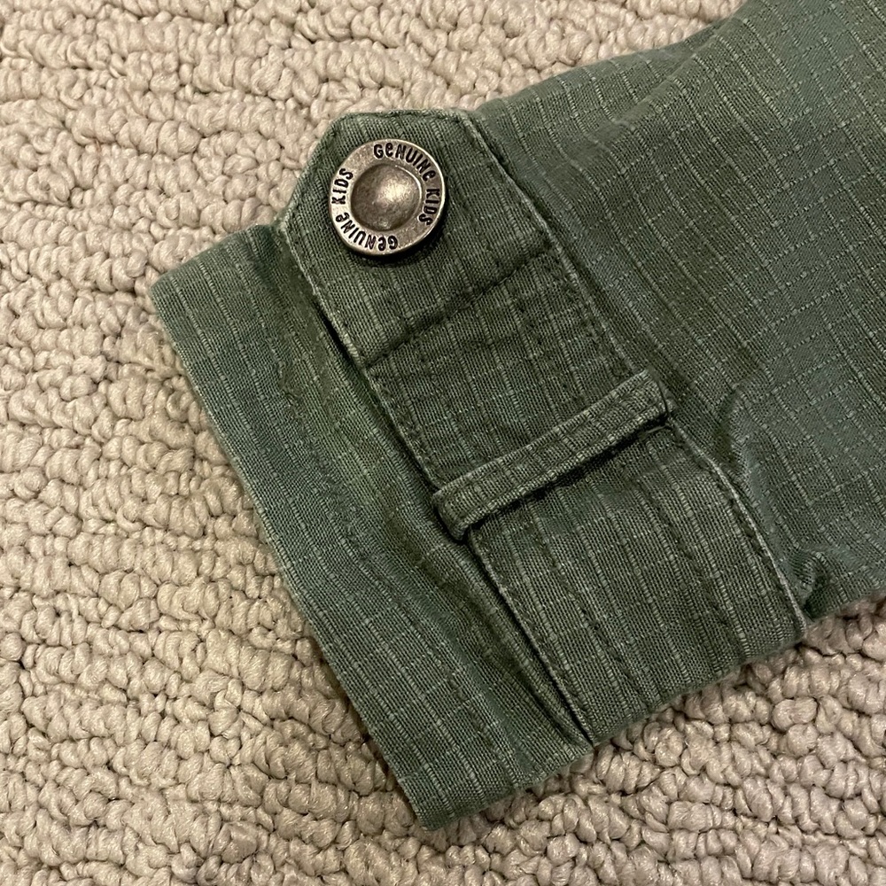 OshKosh B'gosh unisex Green Hooded coat with patterned inside - Picture 4 of 7
